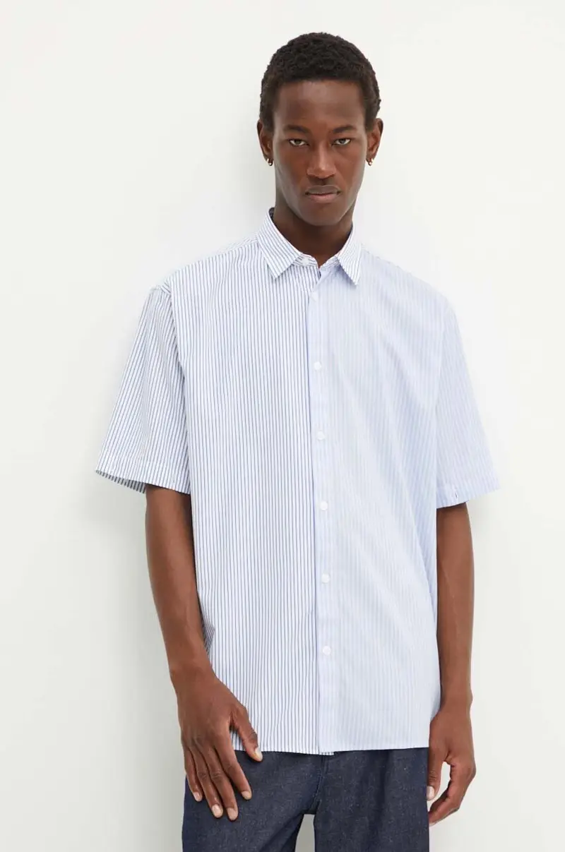 camicia in cotone MONTANA Blu miniatura 5