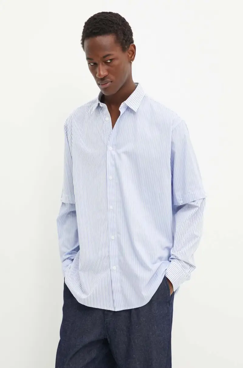 camicia in cotone MONTANA Blu