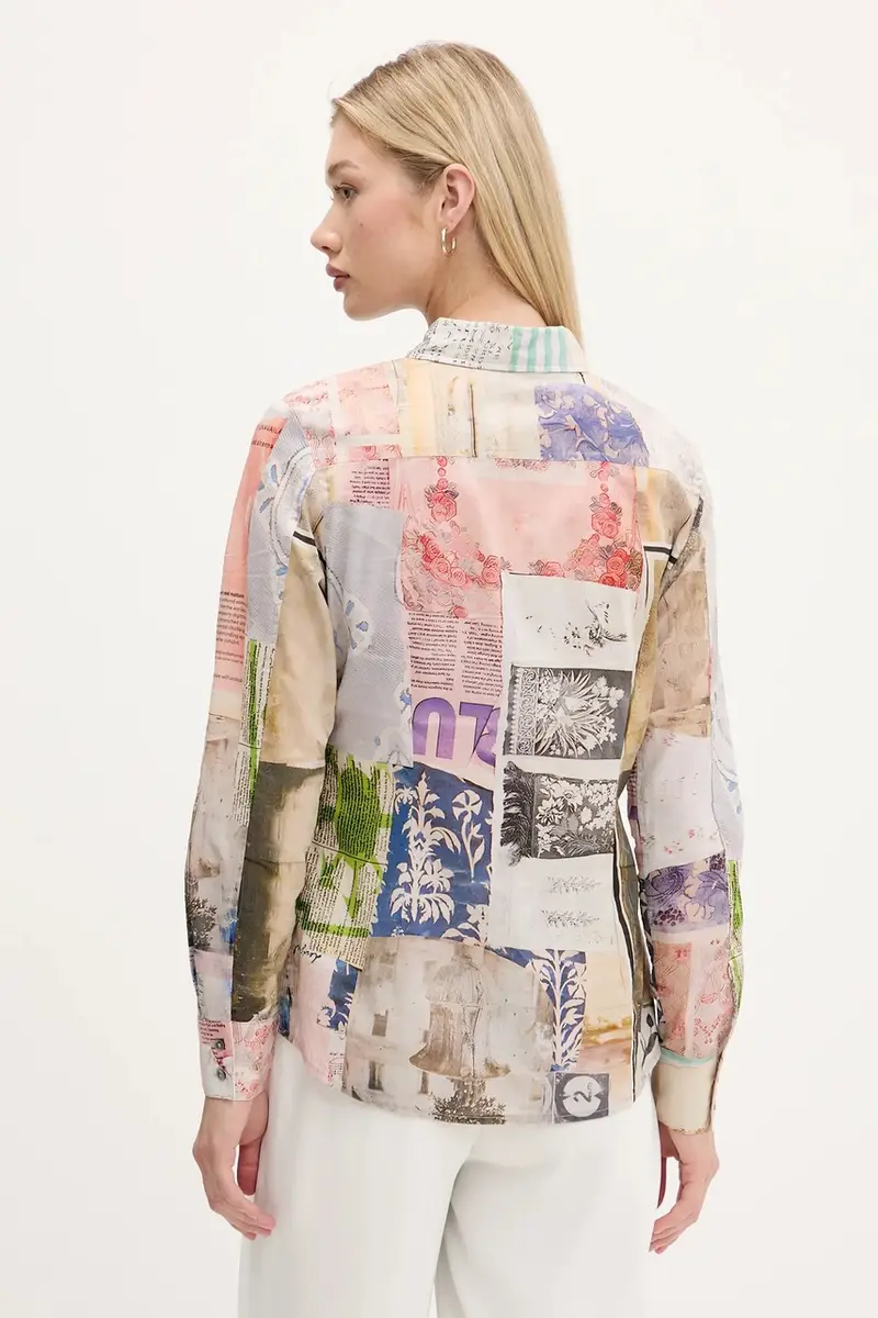 camicia in cotone PHOTOPOST donna colore beige 25WWCW18 miniatura 3