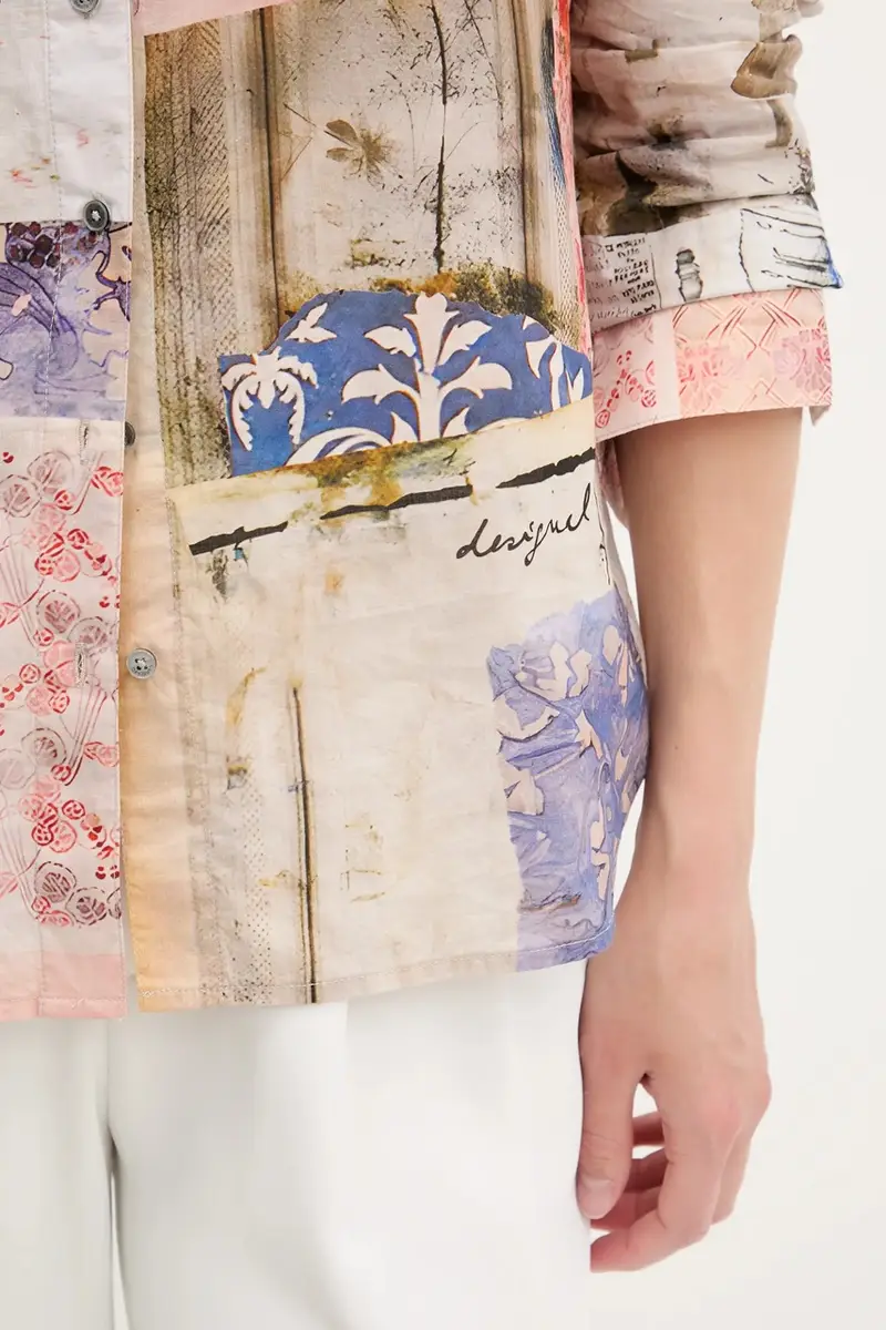 camicia in cotone PHOTOPOST donna colore beige 25WWCW18 miniatura 5