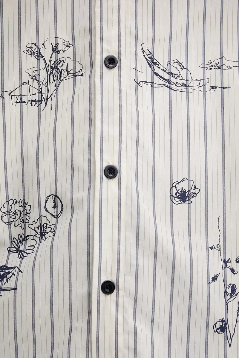 camicia in cotone STRIPES PRINTED uomo colore beige 25WMCW36 miniatura 5