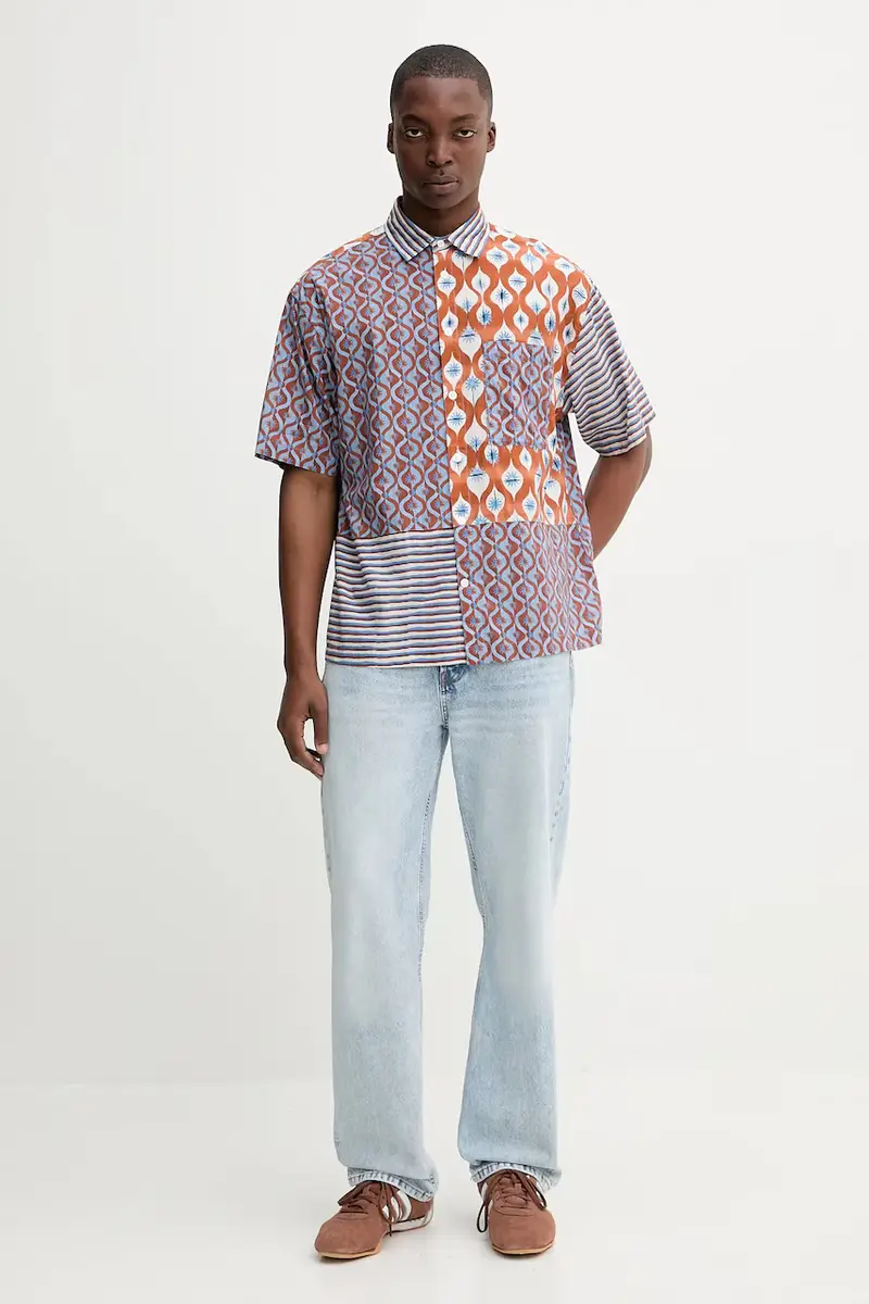 camicia in cotone VICENTE uomo colore blu 25WMCW03 miniatura 2