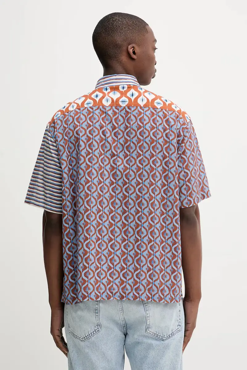 camicia in cotone VICENTE uomo colore blu 25WMCW03 miniatura 3