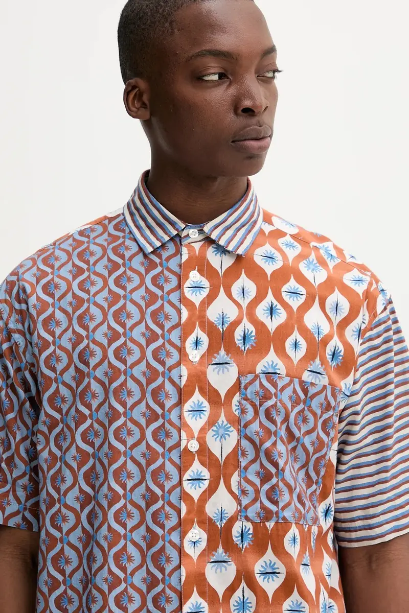 camicia in cotone VICENTE uomo colore blu 25WMCW03 miniatura 4