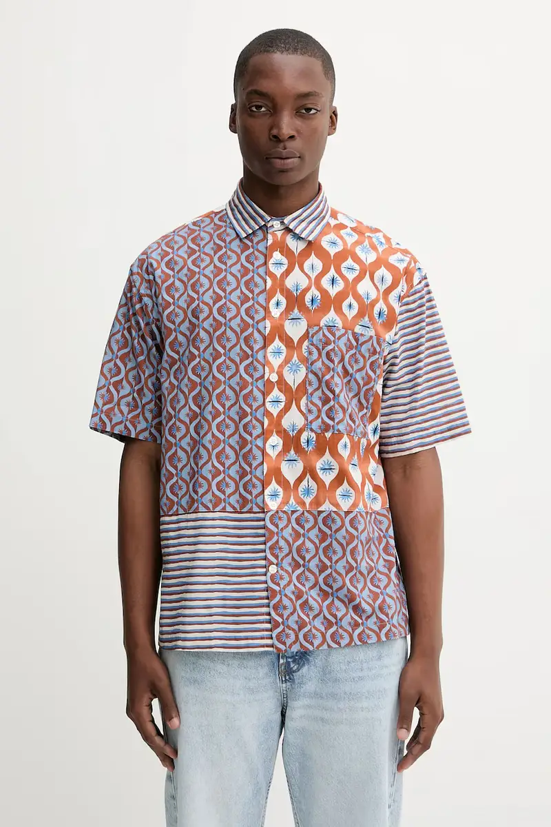 camicia in cotone VICENTE uomo colore blu 25WMCW03