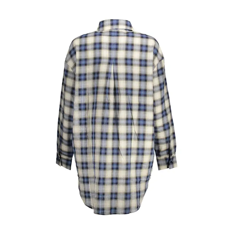 Desigual Maglia Maniche Lunghe Donna Blu con Dettagli a Contrasto miniatura 2