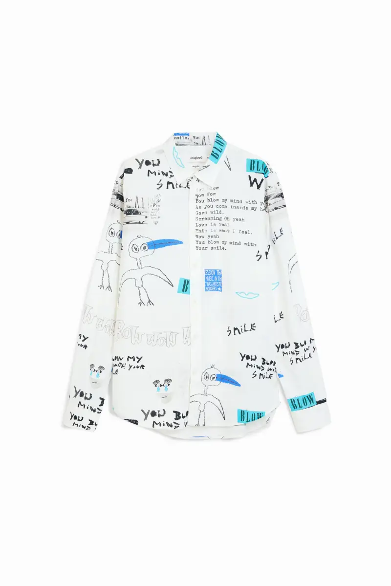 Camicia messaggio arty WHITE