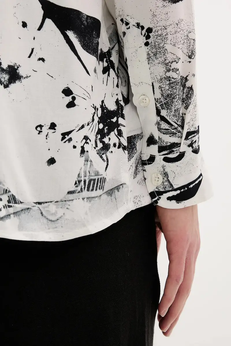 camicia MOTO uomo colore bianco 25SMCW19 miniatura 5