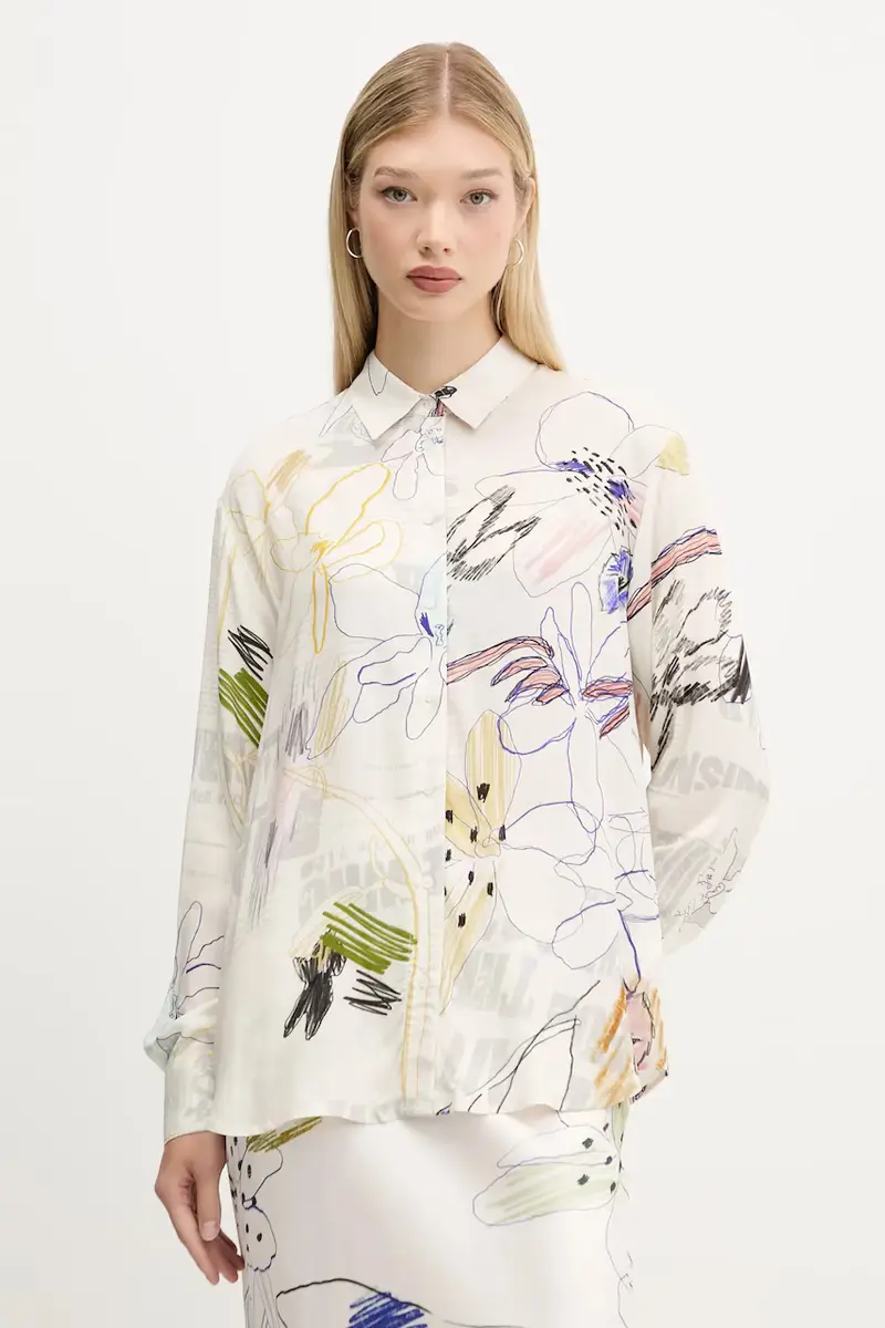 camicia NEWSARTY donna colore beige 25WWCW14