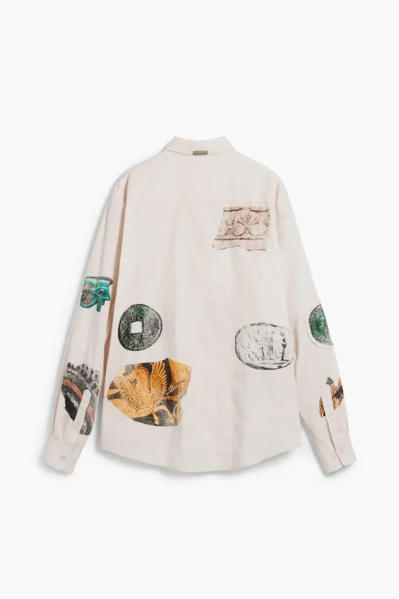 Camicia patchwork mosaico WHITE miniatura 2