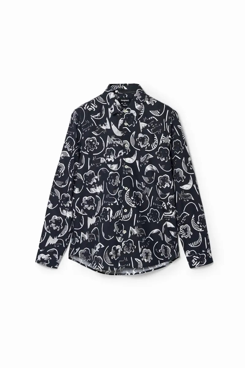 Camicia popeline arty BLACK