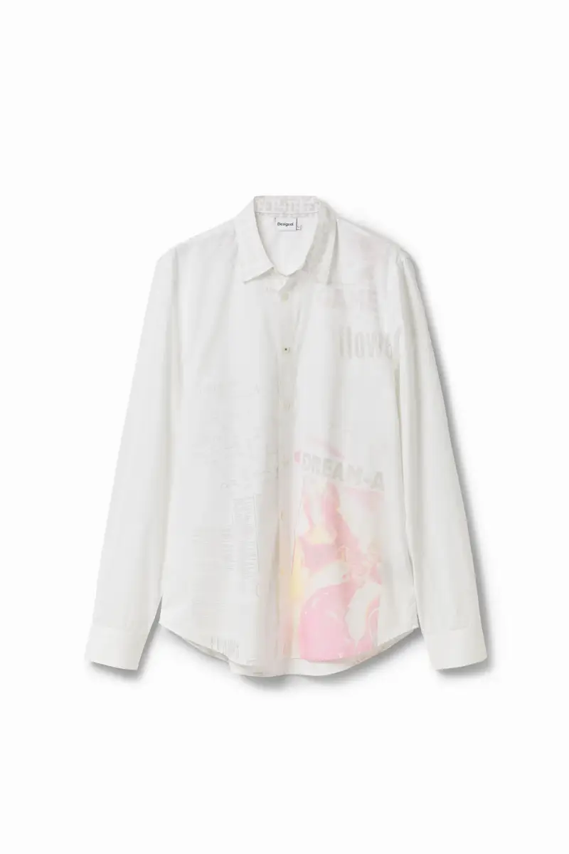 Camicia popeline giornale WHITE