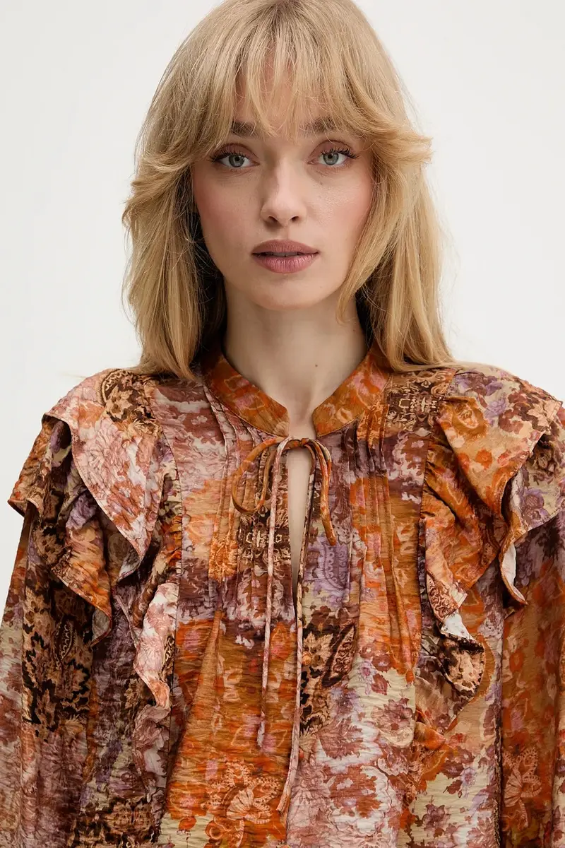 camicia ROMANTICA donna colore arancione 25WWBW08 miniatura 4