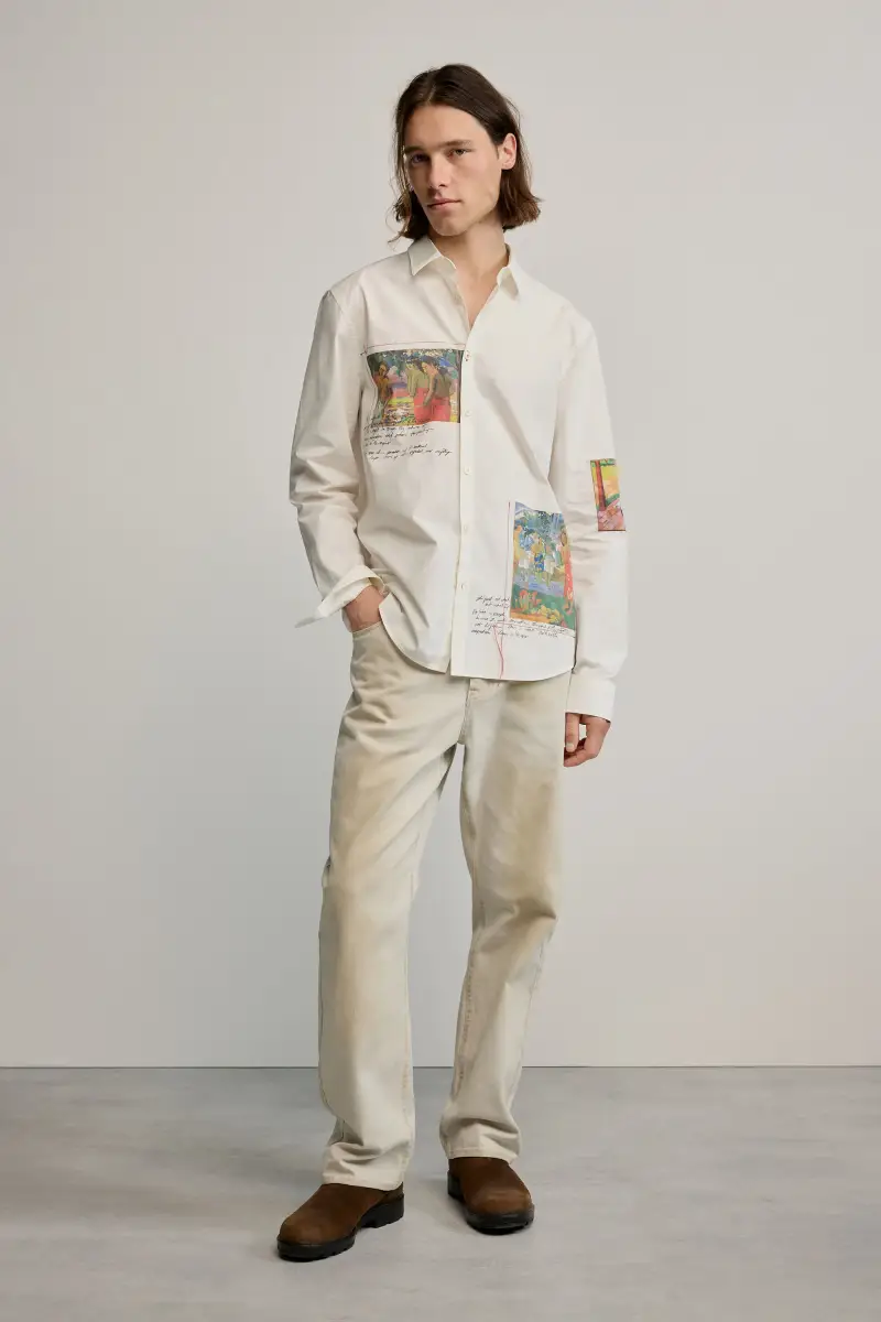 Camicia stampata Gaugin WHITE miniatura 2