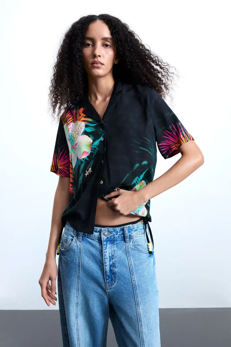 camicia tropicale BLACK