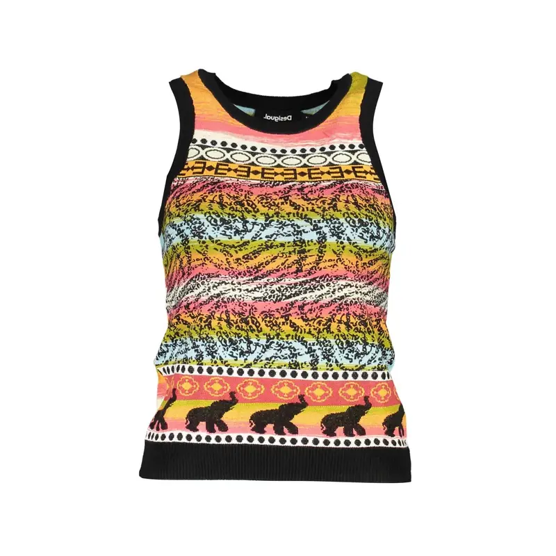 Desigual Canotta Donna Multicolore con Logo