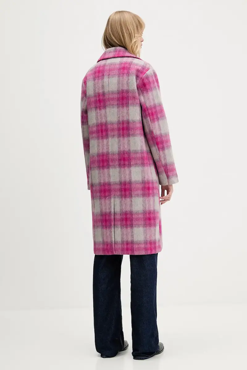 cappotto con lana PINKCHECK colore rosa 25WWEW15 miniatura 3