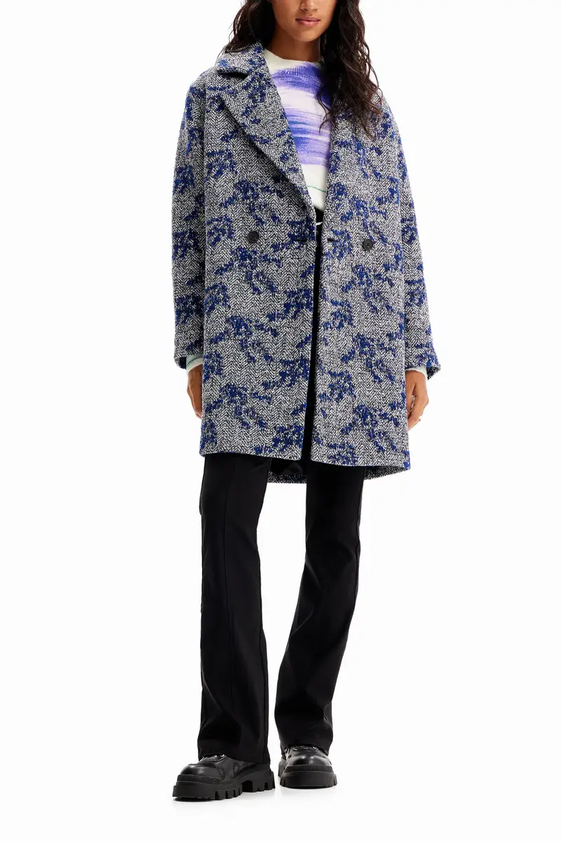 Cappotto doppiopetto spiga BLUE miniatura 2