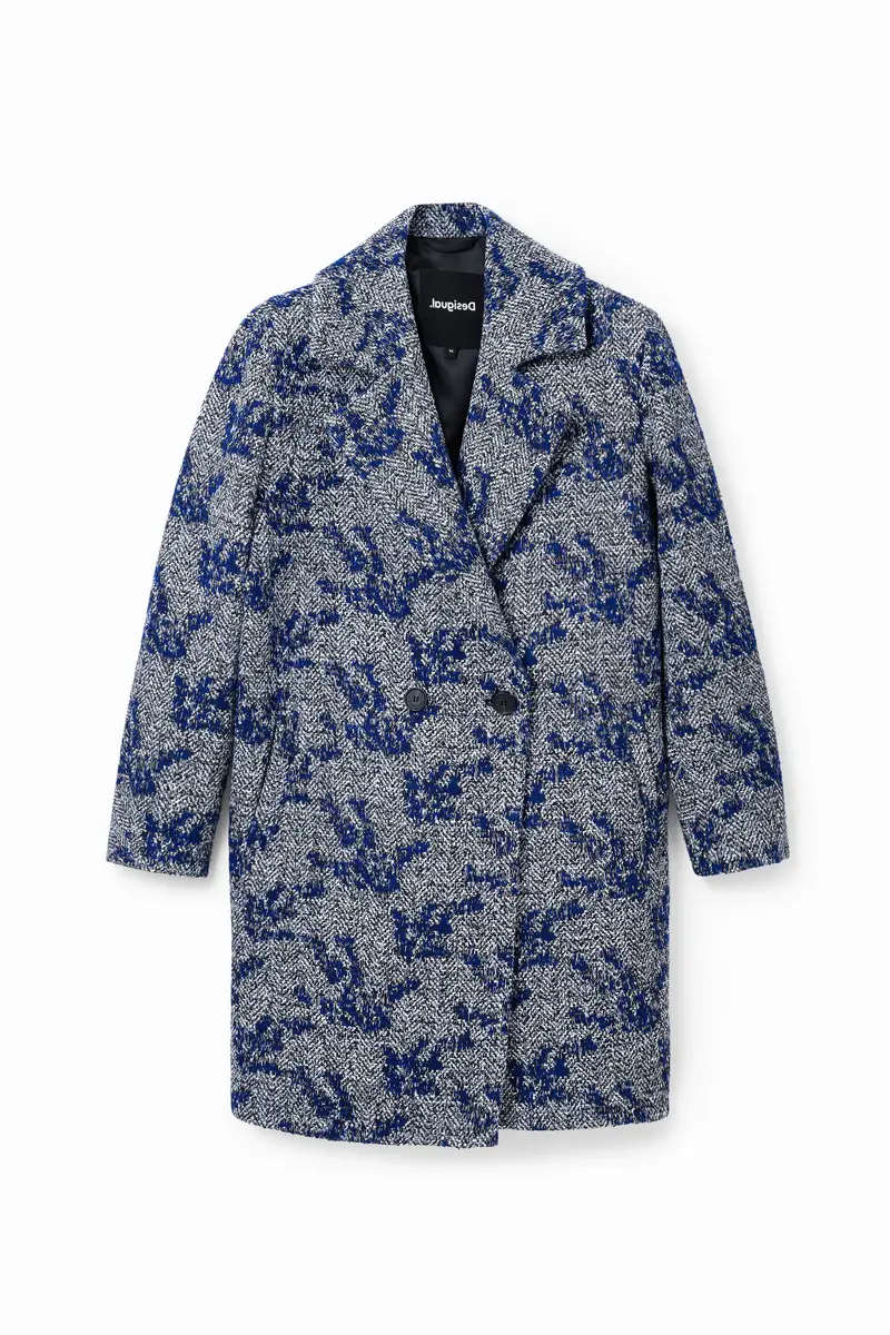 Cappotto doppiopetto spiga BLUE