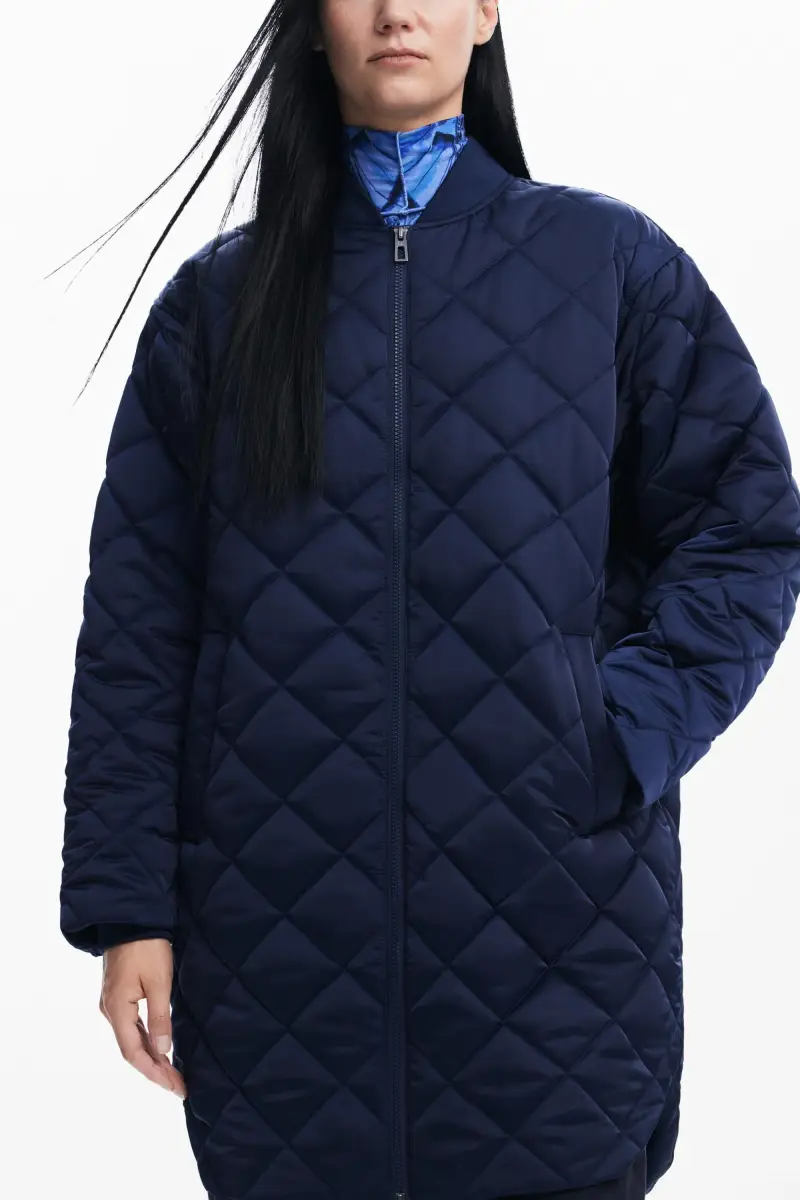 Cappotto imbottito lungo BLUE miniatura 2