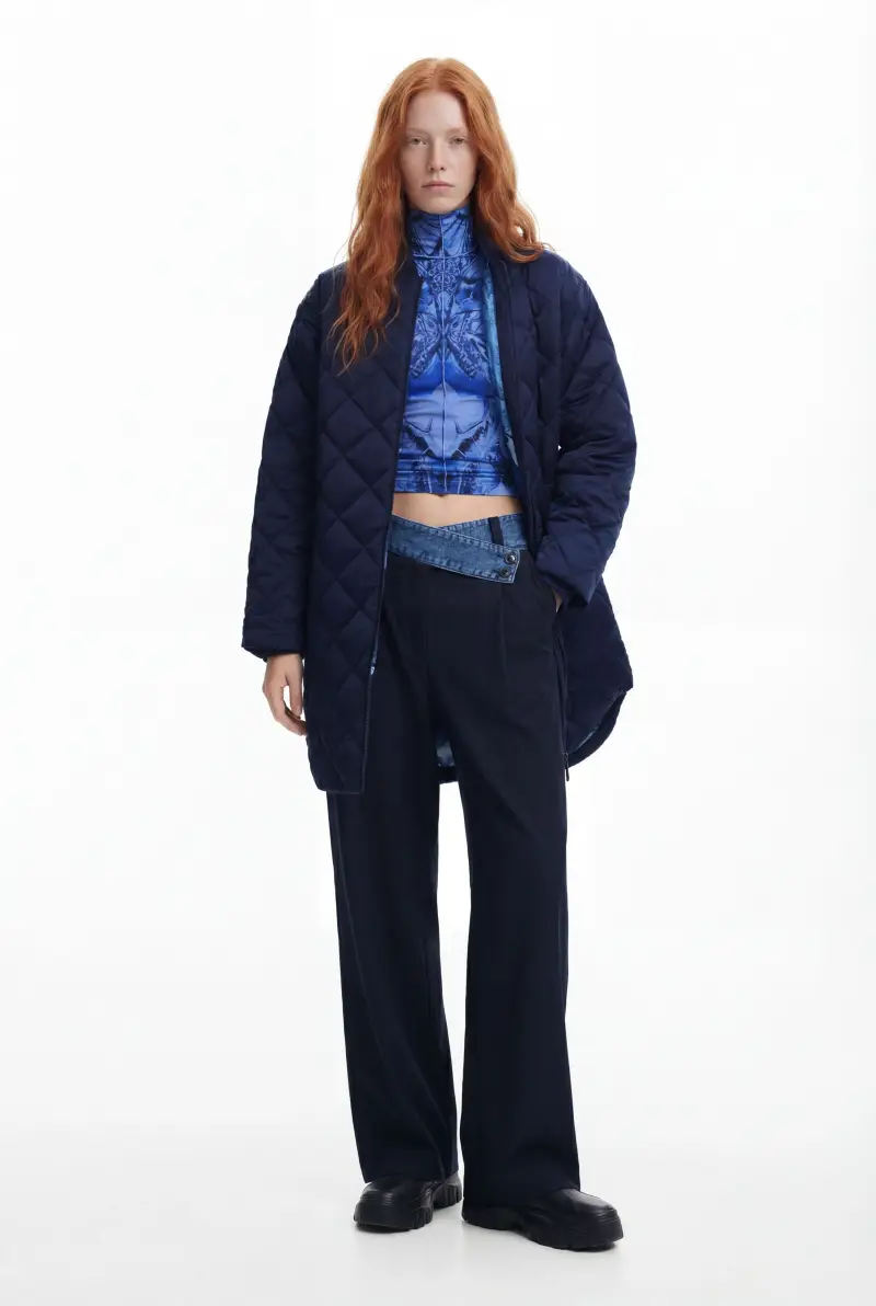 Cappotto imbottito lungo BLUE