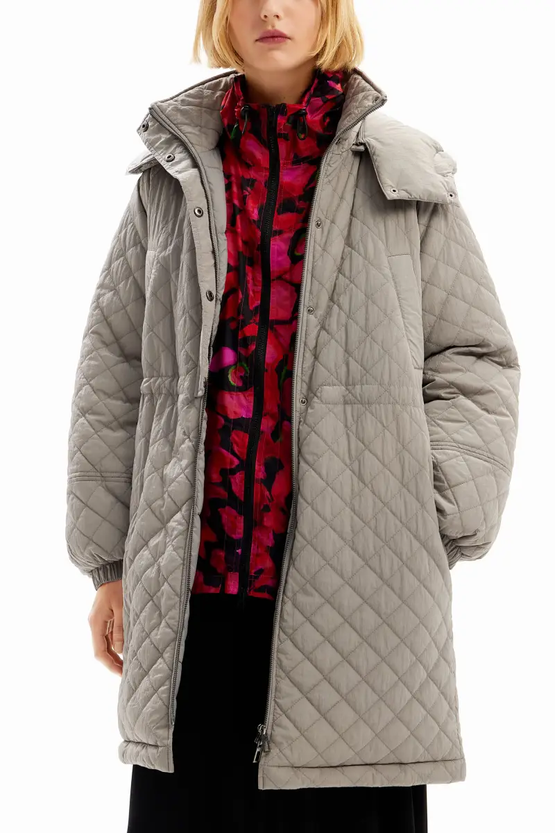 Cappotto imbottito maniche sbuffo BLACK miniatura 2