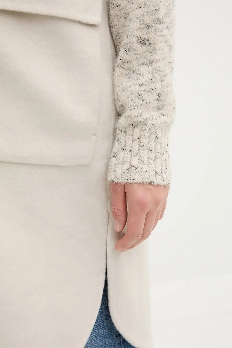 cappotto in lana JINU colore beige 25WWEW59 miniatura 5