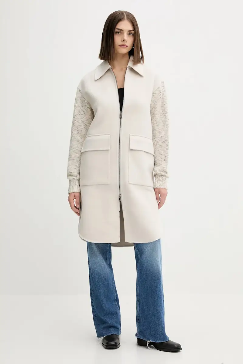 cappotto in lana JINU colore beige 25WWEW59