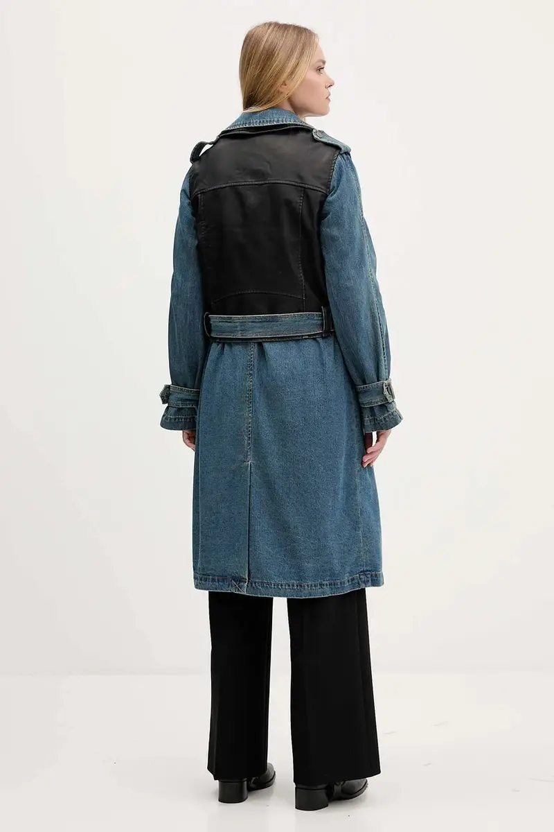 cappotto jeans DENIMBIK colore blu 25WWEW52 miniatura 3