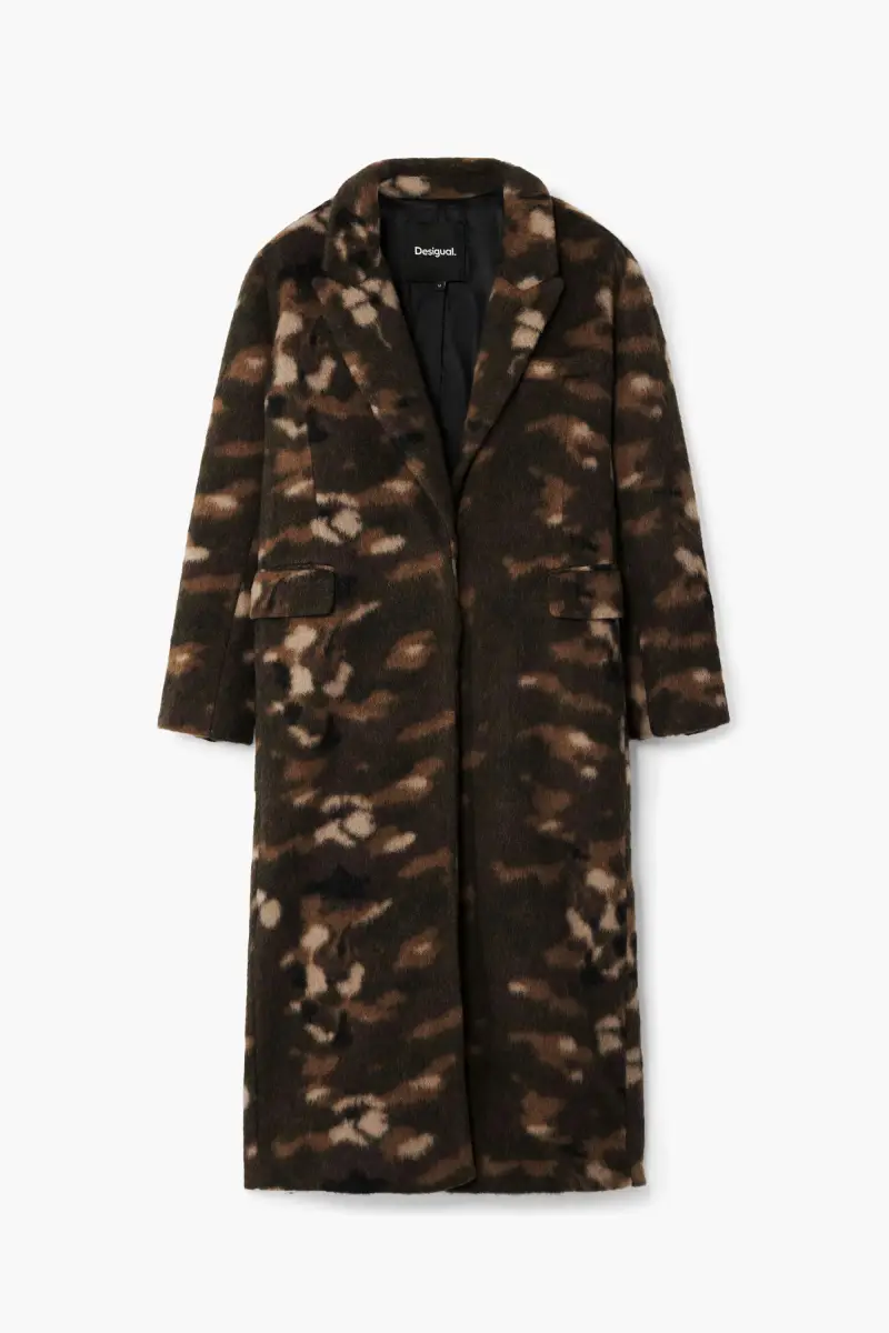 Cappotto lungo stampato GREEN