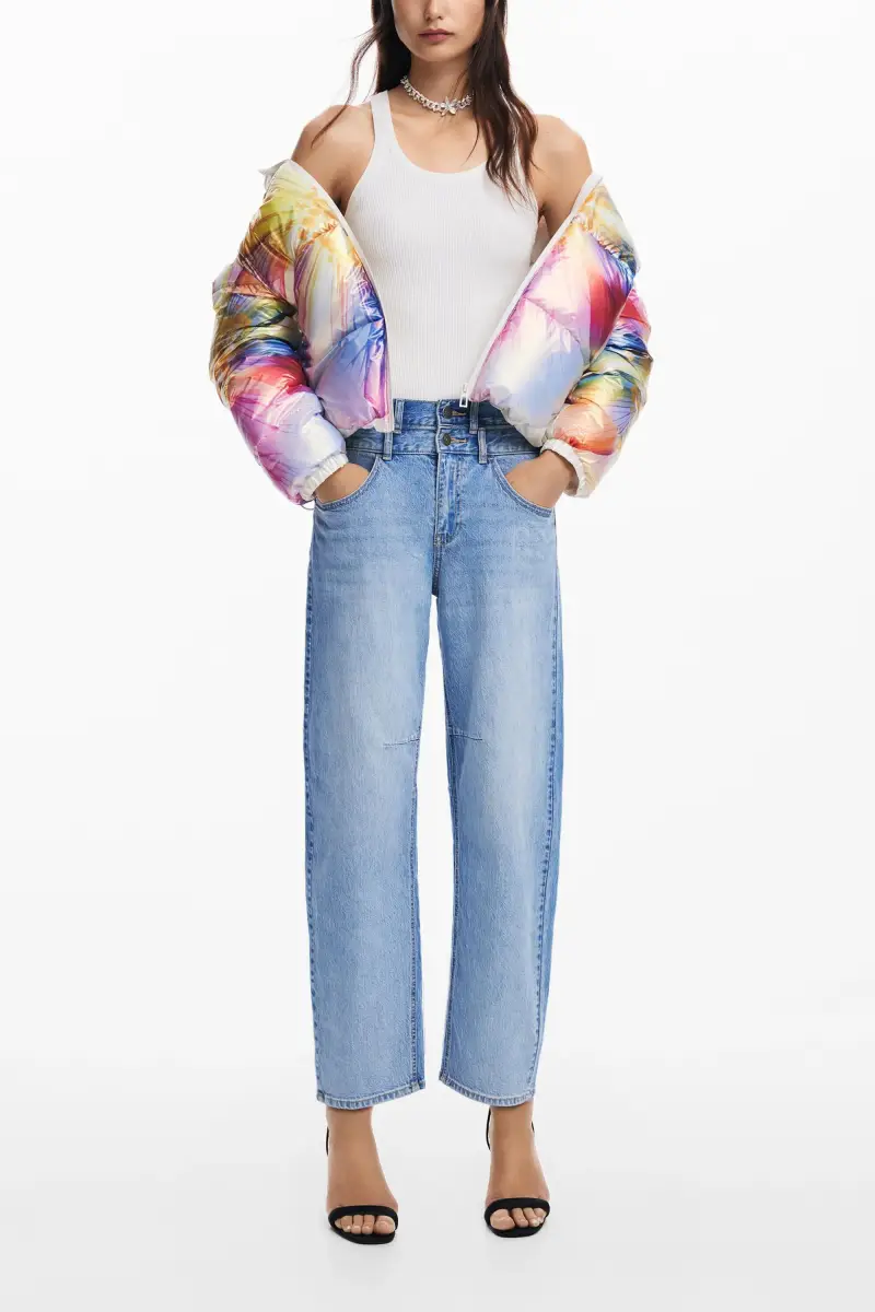 Cappotto trapuntato floreale YELLOW miniatura 2