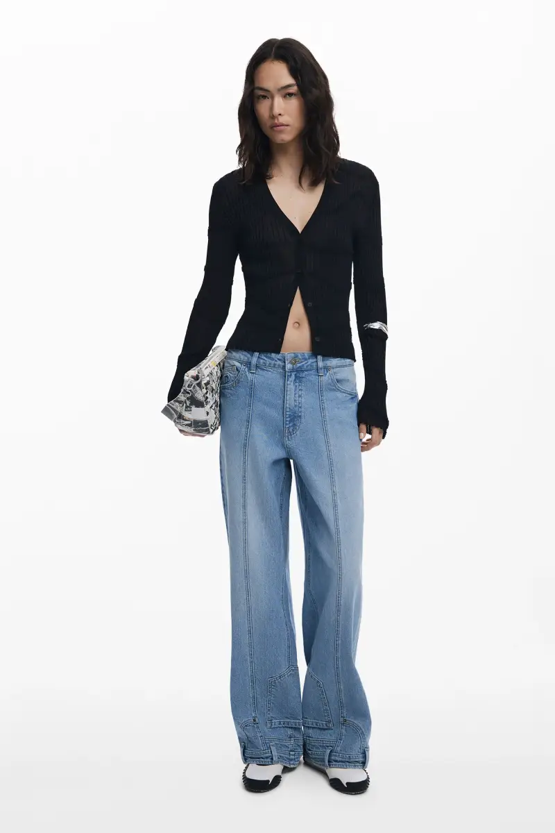 Desigual Cardigan Nero 4167945 miniatura 2