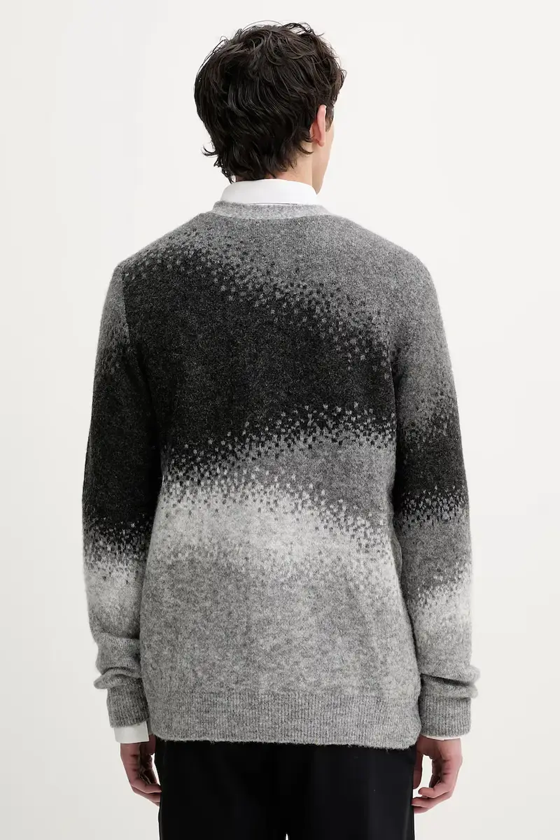 cardigan con aggiunta di lana MANCHESTER colore grigio 25SMJF12 miniatura 3