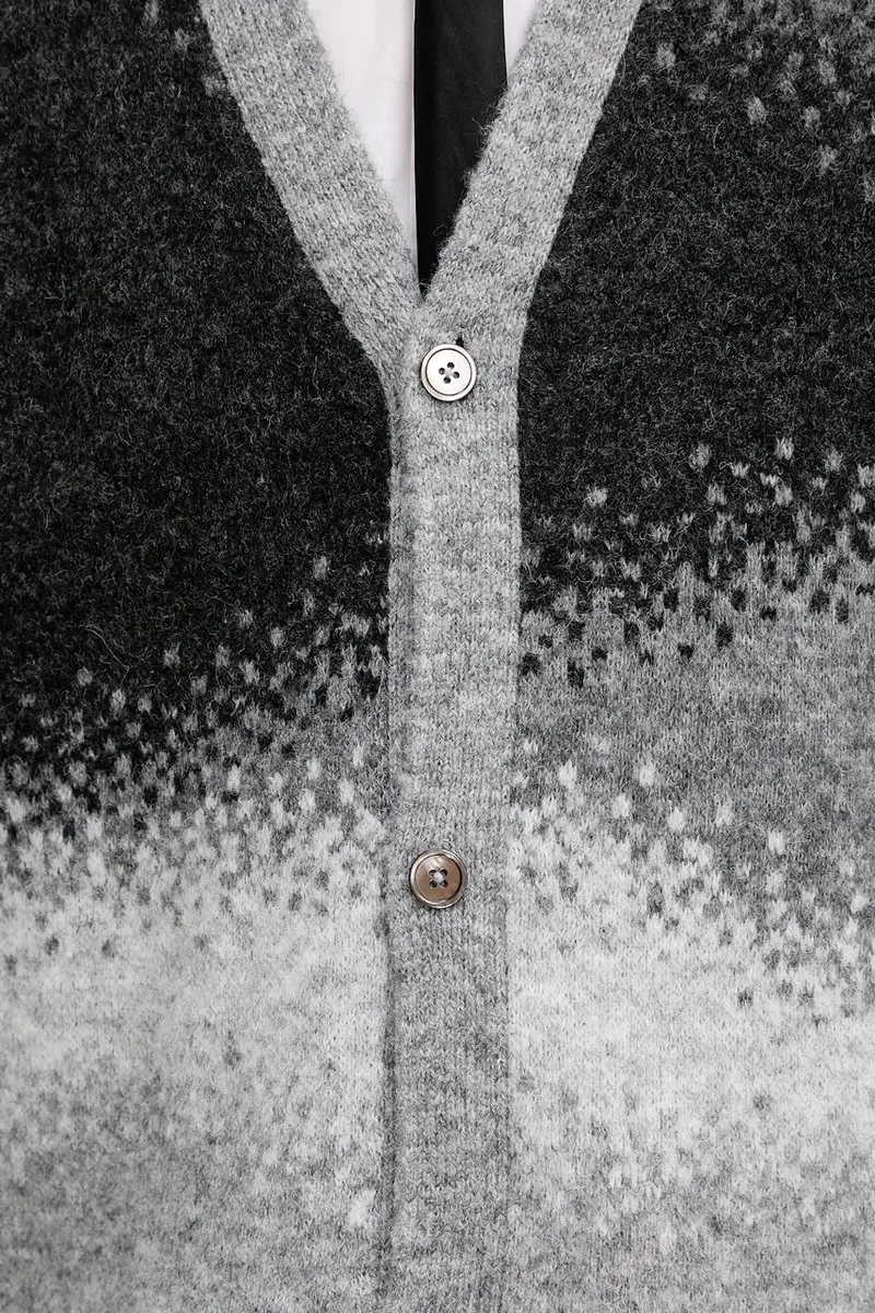 cardigan con aggiunta di lana MANCHESTER colore grigio 25SMJF12 miniatura 5