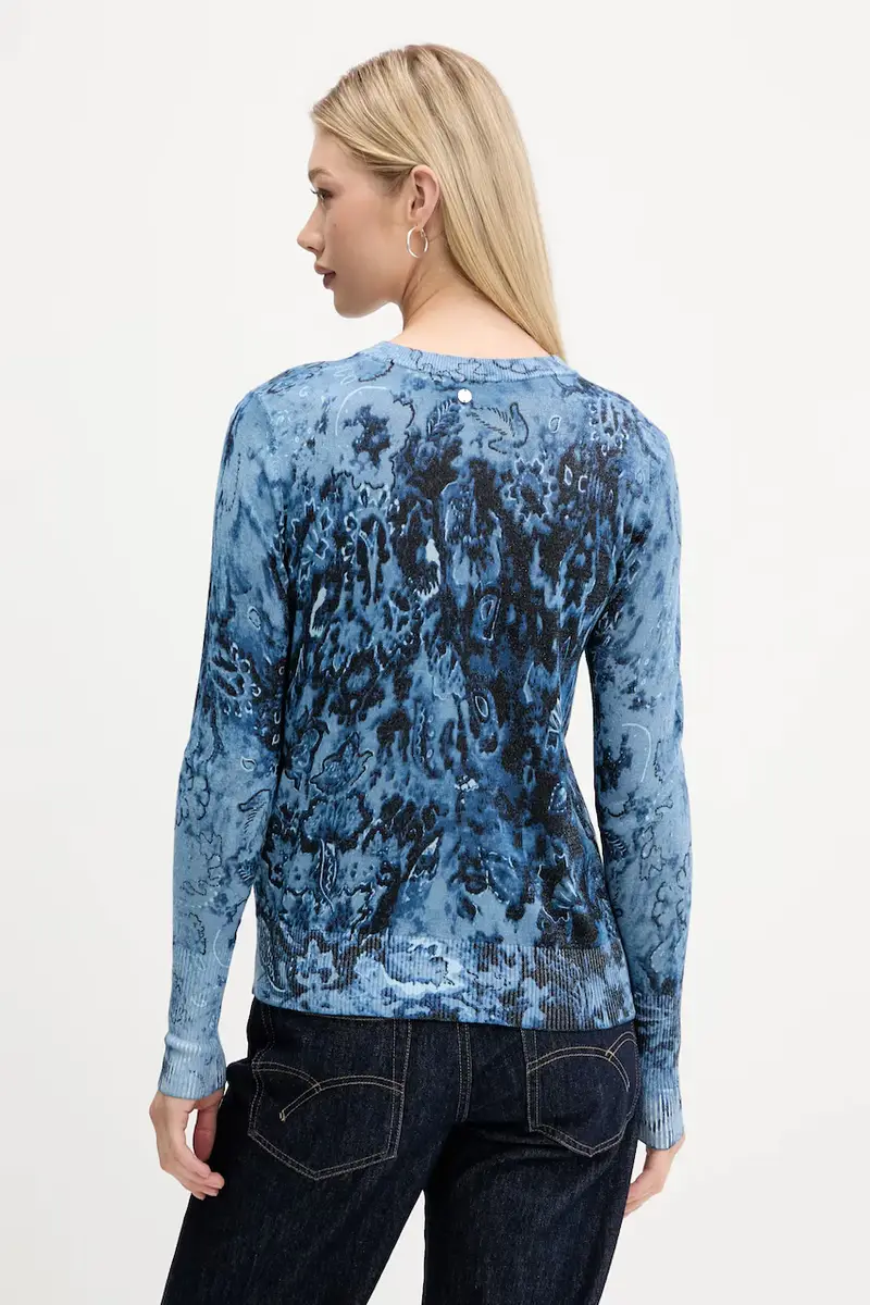 Desigual Cardigan Donna Blu 3132965 miniatura 3
