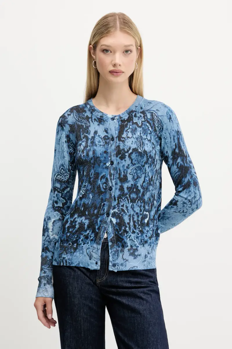 Desigual Cardigan Donna Blu 3132965