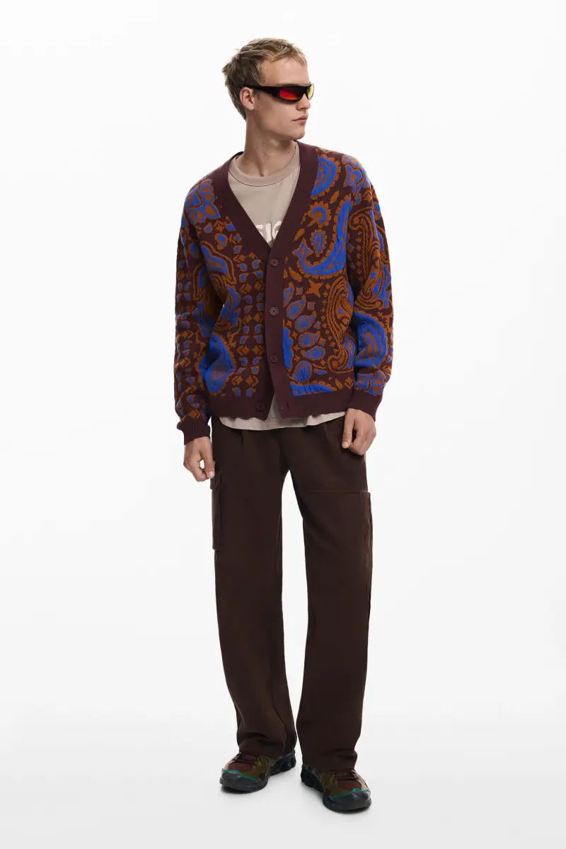 Desigual Cardigan Marrone 4115630 miniatura 2