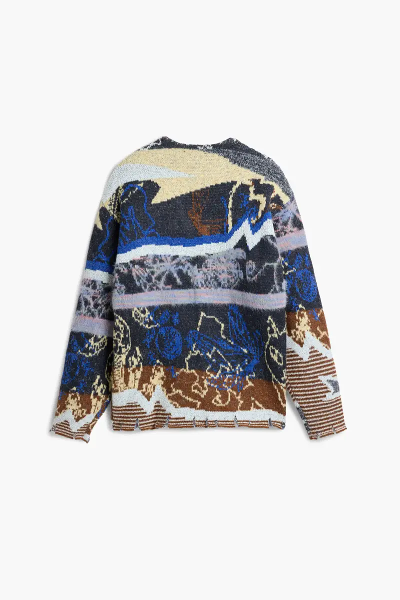 Desigual Cardigan Blu 3448712 miniatura 2
