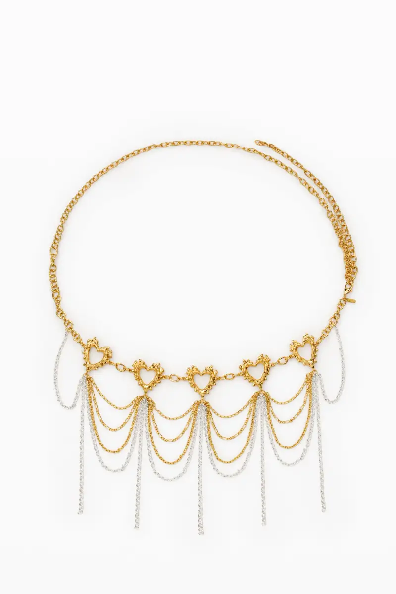 cintura a catena dorata YELLOW