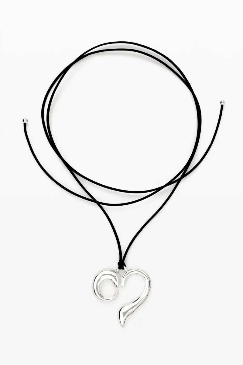 CIONDOLO CUORE CORDINO ZALIO BLACK