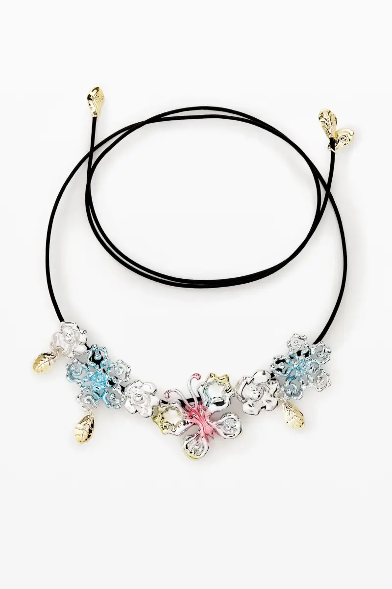 ciondolo fiori zalio BLACK