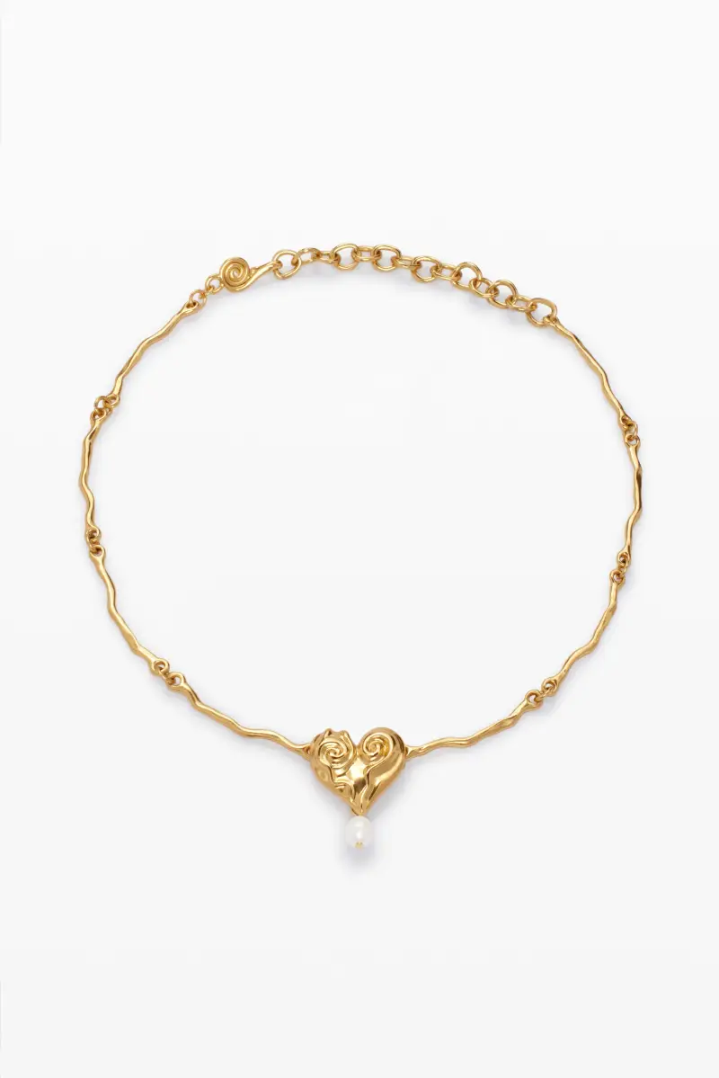 Ciondolo perla placcato oro Zalio MATERIAL FINISHES