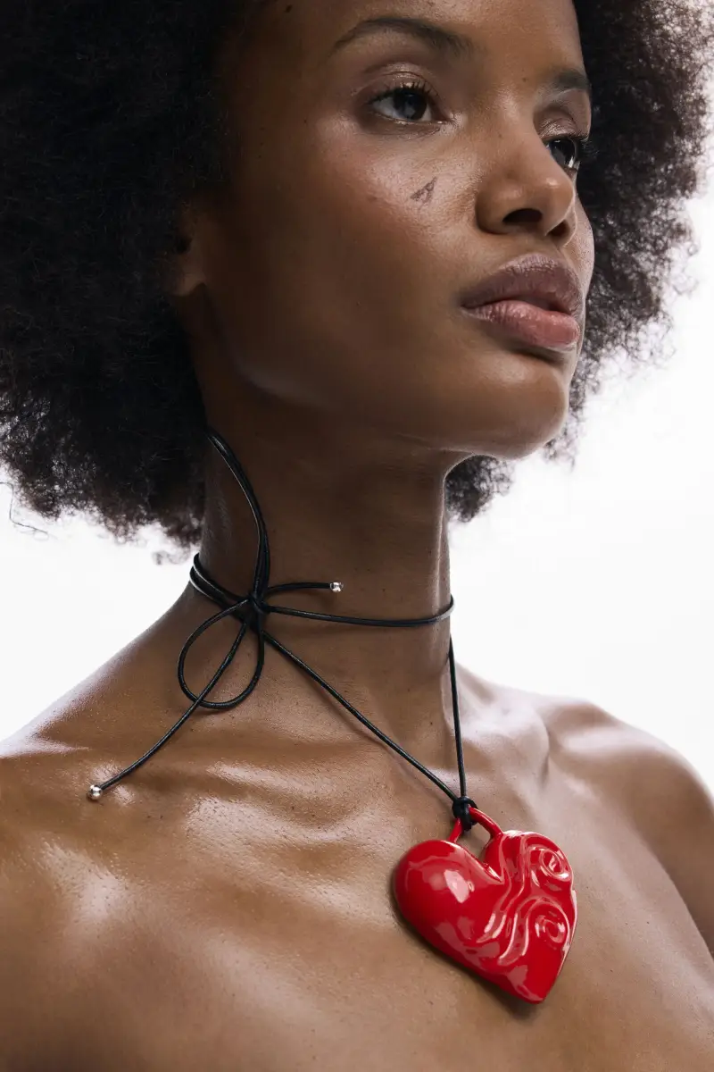 COLLANA CUORE ROSSO ZALIO RED miniatura 2