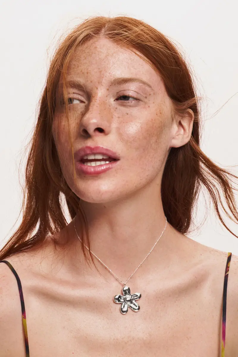 collana fiore zalio BLACK miniatura 2