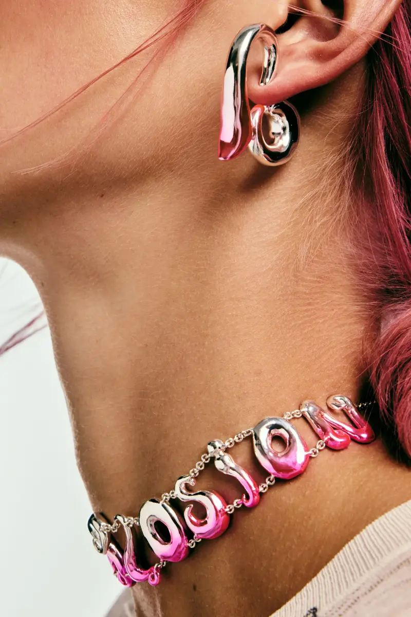 COLLANA LOVE EXPLOSION ROSA MATERIAL FINISHES