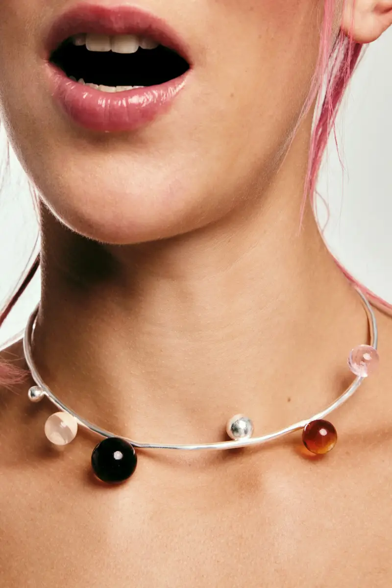 COLLANA SFERE ZALIO BLACK miniatura 2