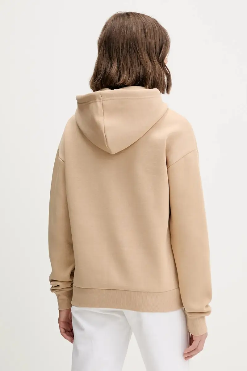 felpa BASIC donna colore marrone con cappuccio 25WWSK13 miniatura 3