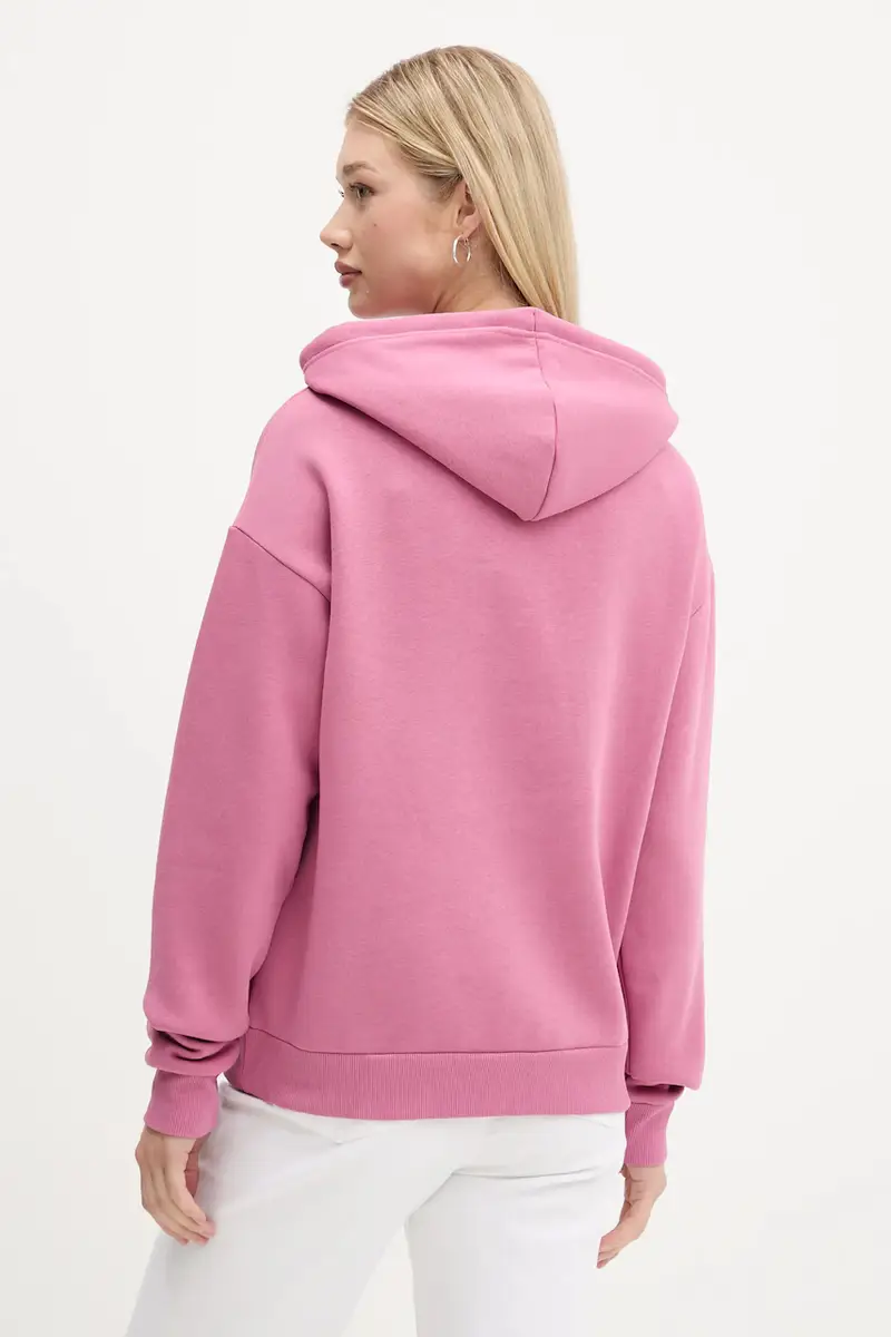 felpa BASIC donna colore rosa con cappuccio 25WWSK13 miniatura 3