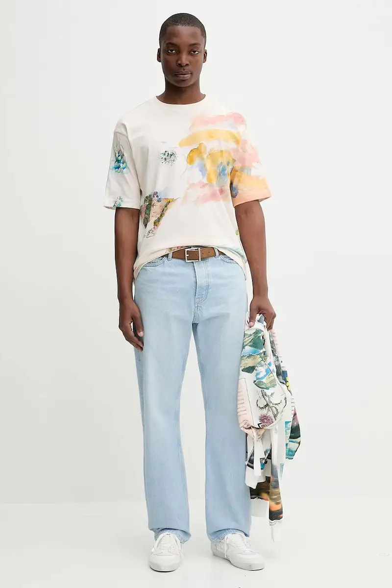 felpa BRADFORD uomo colore beige con cappuccio 25WMSK11 miniatura 2