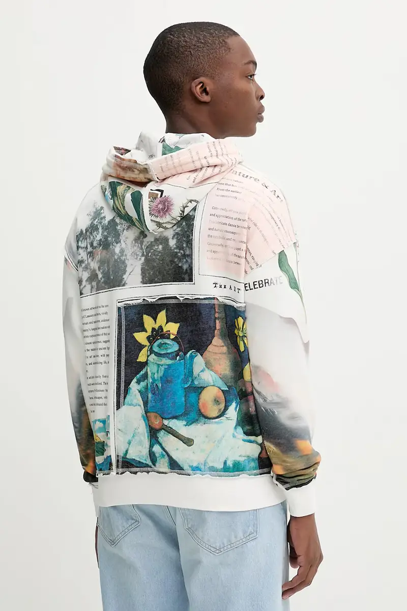 felpa BRADFORD uomo colore beige con cappuccio 25WMSK11 miniatura 3